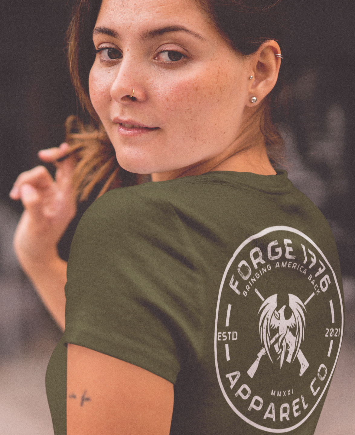 Women's Relaxed Fit Forge 1776 Logo Tee